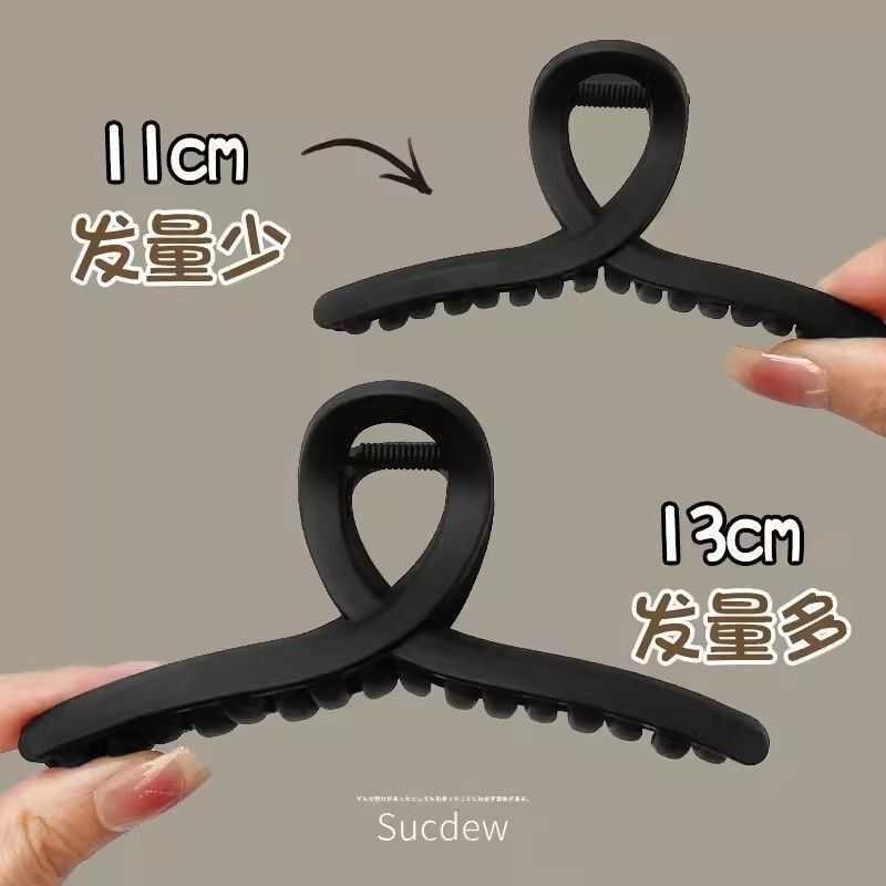 超大号发夹抓夹女2024新款高级感发抓后脑勺发量多盘发鲨鱼夹磨砂