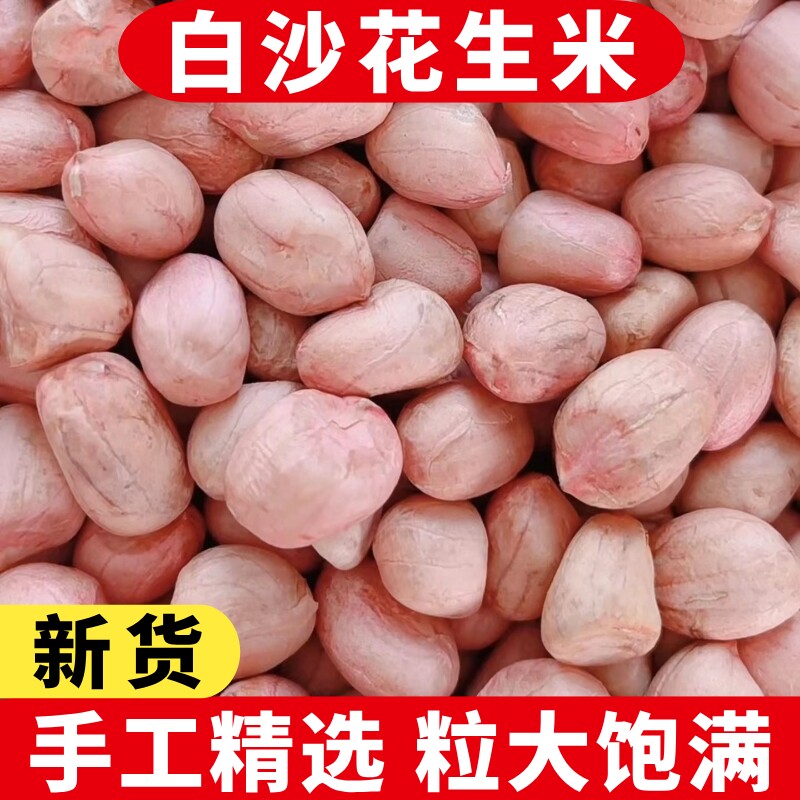 白沙花生米2025年新货生花生米5斤大粒农家新鲜饱满不带壳花生仁图片