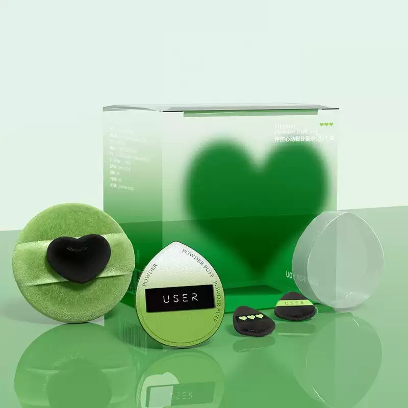 怦然心动蜜粉扑套装装散粉气垫定妆粉扑BB霜粉底液干湿两用