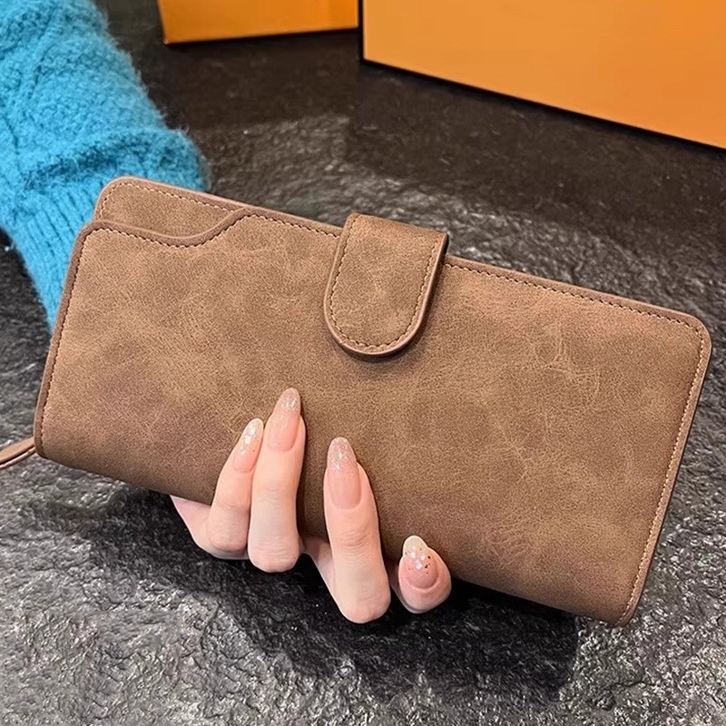 大容量钱包男多卡位多功能手机包复古手拿包长款卡包男士拉链钱夹