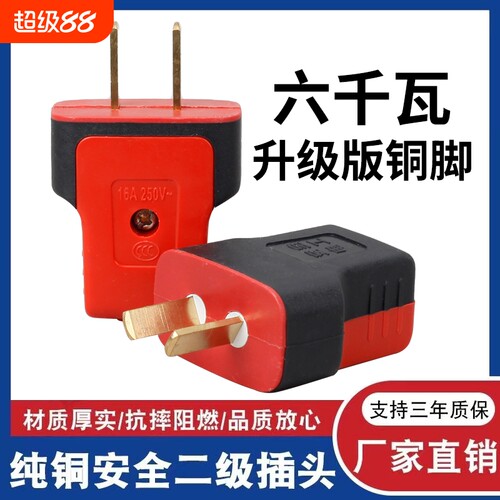 加厚插头加厚大功率二脚