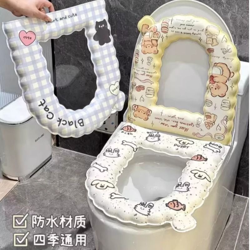 可爱马桶坐垫四季通用免洗防水厕所座圈垫家用冬季2025新款坐便套