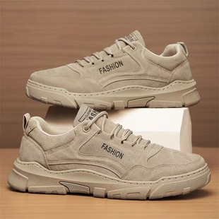 工装男鞋2026新款春季板鞋潮鞋轻便防滑工地干活耐磨透气休闲鞋男