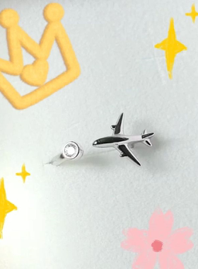 飞机戒指精致时尚独特创意个性食指指环简约百搭配饰刻字可调节