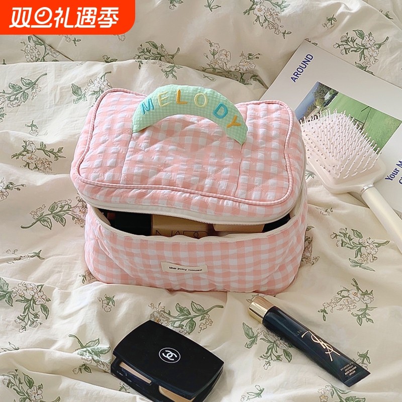 化妆包女2025新款便携式大容量收纳包旅行洗漱包收纳袋护肤杂物包