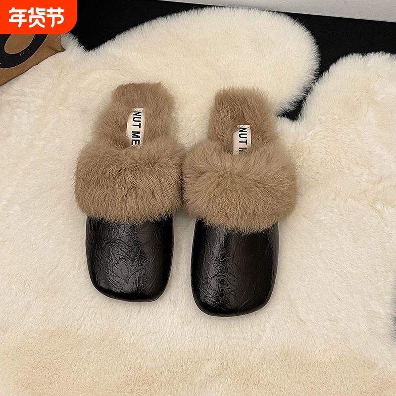 小香风外穿毛毛拖2025秋冬毛毛鞋一脚蹬穆勒包头半拖鞋女其他拖鞋,女鞋,其他拖鞋,淘宝优惠券,粉丝福利购,淘宝优惠卷