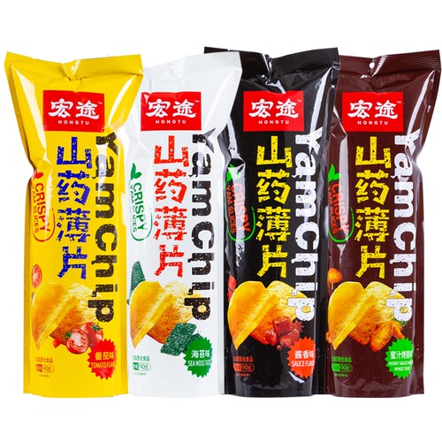 宏途山药薄片大包装宏图网红零食天花板垆土铁棍山药脆片