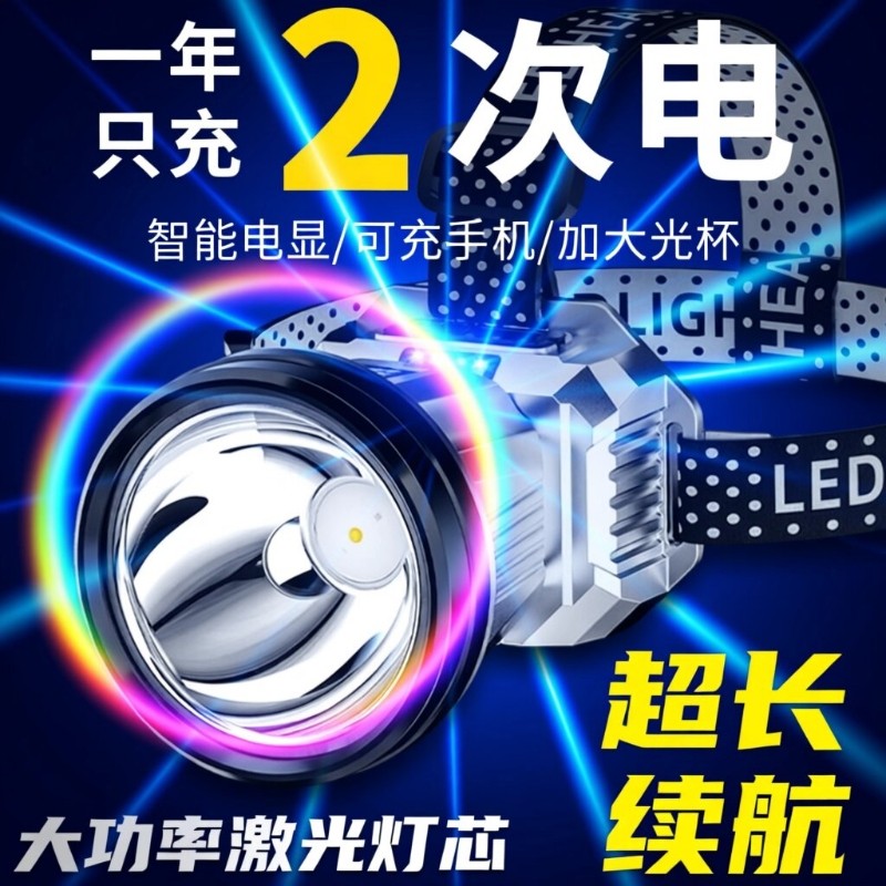 公牛适用头灯2025新款头戴式强光充电超亮钓鱼专用矿灯户外登山灯,户外/登山/野营/旅行用品,头灯,淘宝优惠券,粉丝福利购,淘宝优惠卷