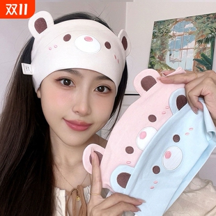 月子头巾春秋季 防风发带产妇产后护额头带孕妇束发带保暖纯棉 薄款