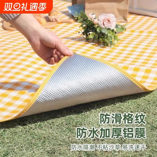 野餐垫户外防潮垫防水加厚便携徒步沙滩垫便携露营野炊草坪地垫子