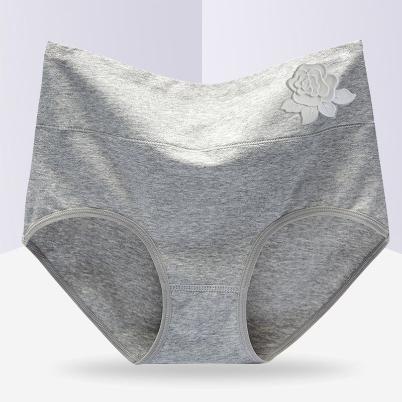 纯棉高腰女士性感内裤收腹提臀抑菌大码中老年不夹臀三角短裤新款