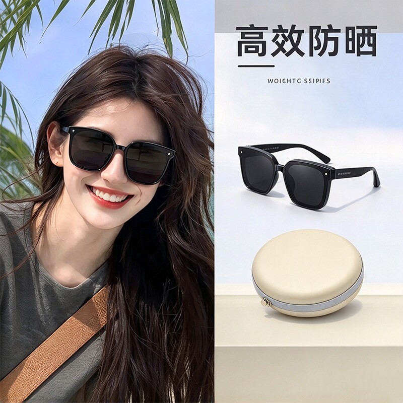 折叠墨镜女款2026新款防紫外线高...
