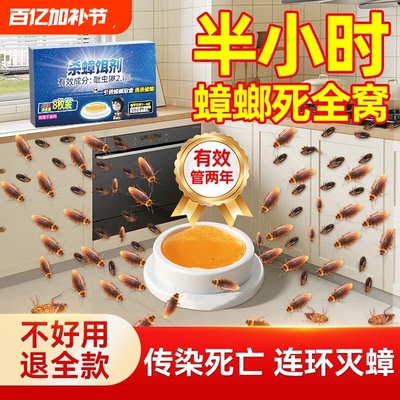灭蟑螂药家用无毒全窝端正品贴墙强效第一名虫卵双杀胶饵厨房室内
