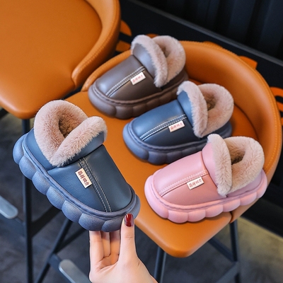 冬季亲子防水包跟棉拖鞋