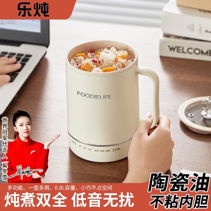 便携式电炖水杯养生迷你煮粥杯小型出差旅行烧水壶电热保温智能