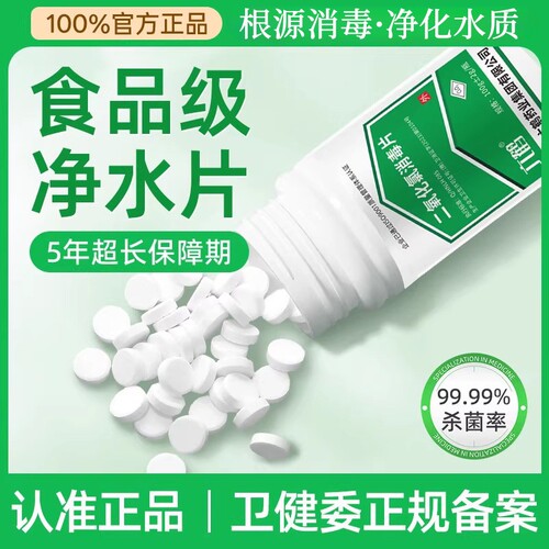 饮用水净水片二氧化氯官方旗舰店专用消毒水井水质家用自来水杀菌