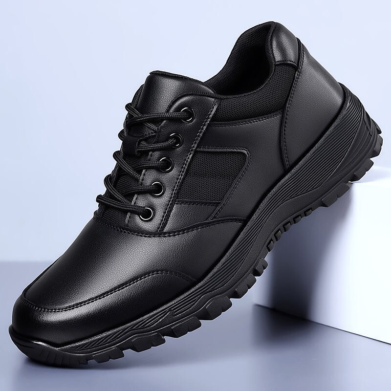 新款透气训练鞋鞋子皮鞋运动男真皮户外防滑耐磨休闲通勤工作
