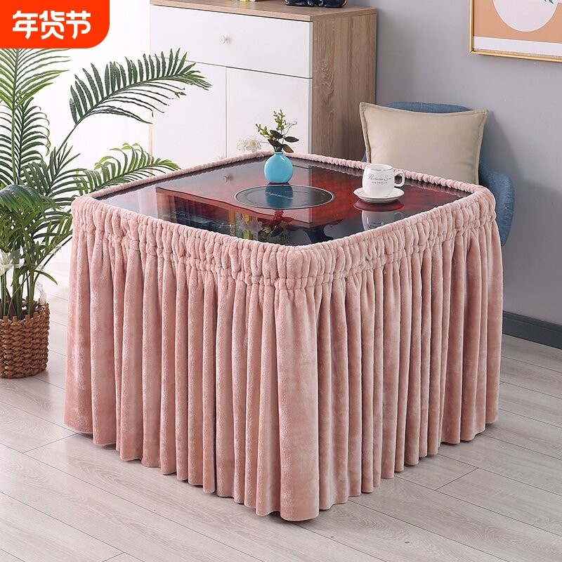 双面绒烤火桌罩套正方形麻将机取暖桌电炉罩长方形加厚圆桌烤火罩,居家布艺,烤火罩,淘宝优惠券,粉丝福利购,淘宝优惠卷