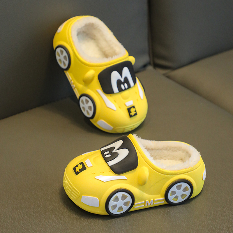 儿童棉拖鞋男童2025新款秋冬季防水保暖家居小孩宝宝男孩包跟棉拖