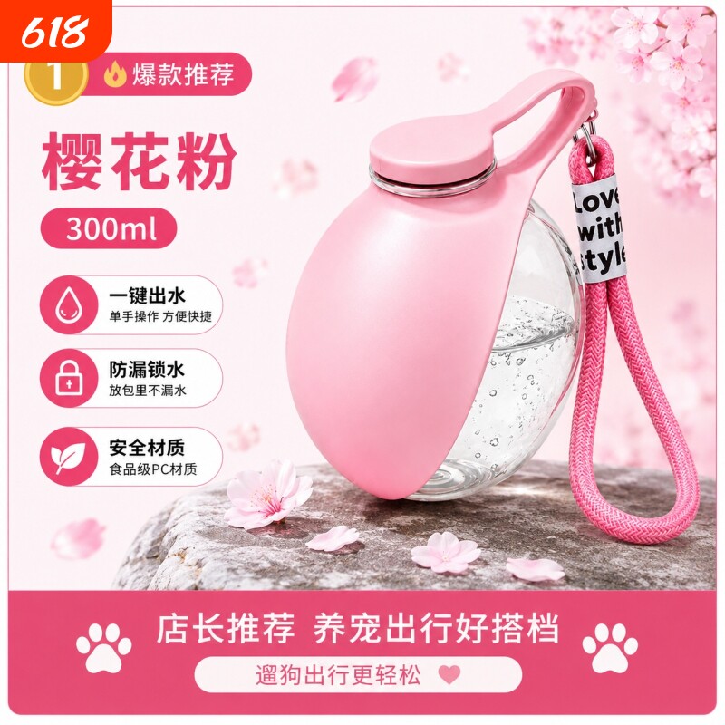 狗狗外出水杯喝水器便携式可折叠遛饮水壶喂水宠物随身球形水杯