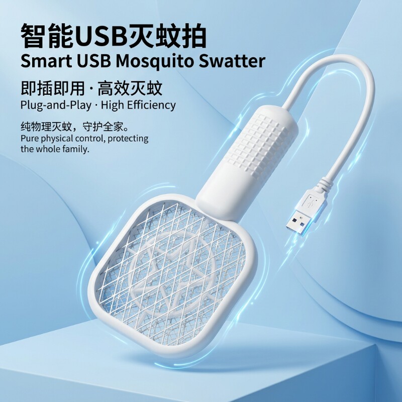 家用紫光灭蚊灯电蚊拍灭蚊户外车载驱蚊器蚊子室内充电电池强力