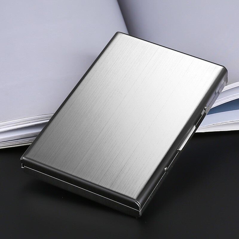 商务不锈钢男卡包多卡位便携卡夹盒超薄防盗刷放卡卡套小巧零钱包 - 官方国货甄选出品