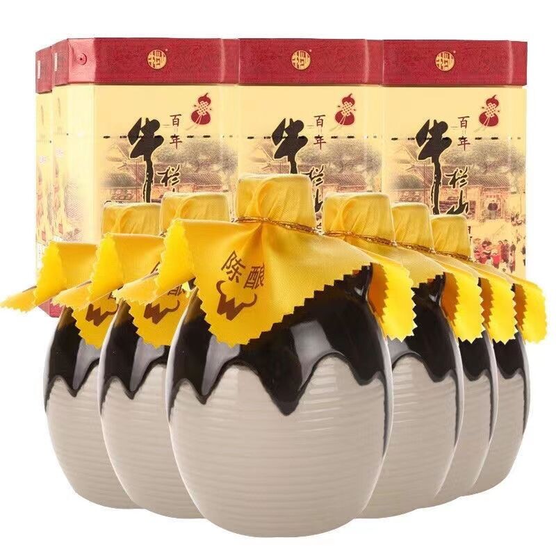 正品北京二锅头牛栏山百年陈酿36度/52度浓香型白酒400ml*6瓶三牛