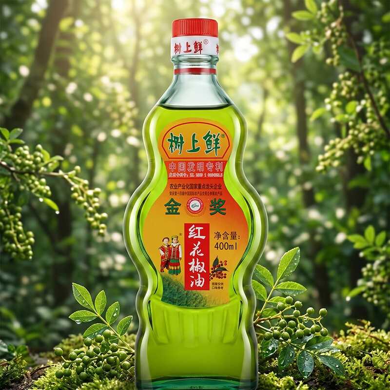 树上鲜冷榨花椒油400ml家用大瓶图片