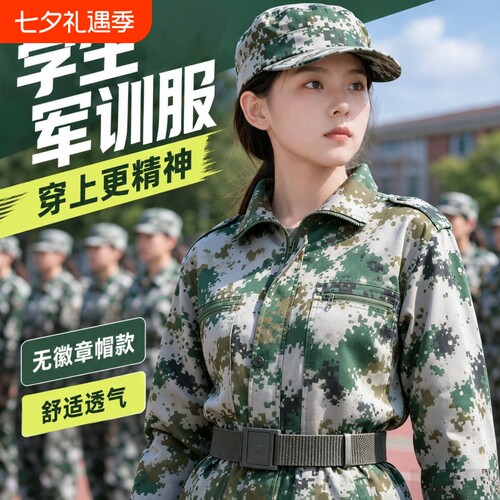 军训迷彩服套装男夏季学校军训服装薄款初高中大学生军训服全套高