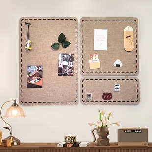 毛毡板照片墙背景板挂墙面相片框展示羊毛毡版 饰书桌文化留言板桌面记录 墙贴幼儿园软木板免打孔公告栏背景装