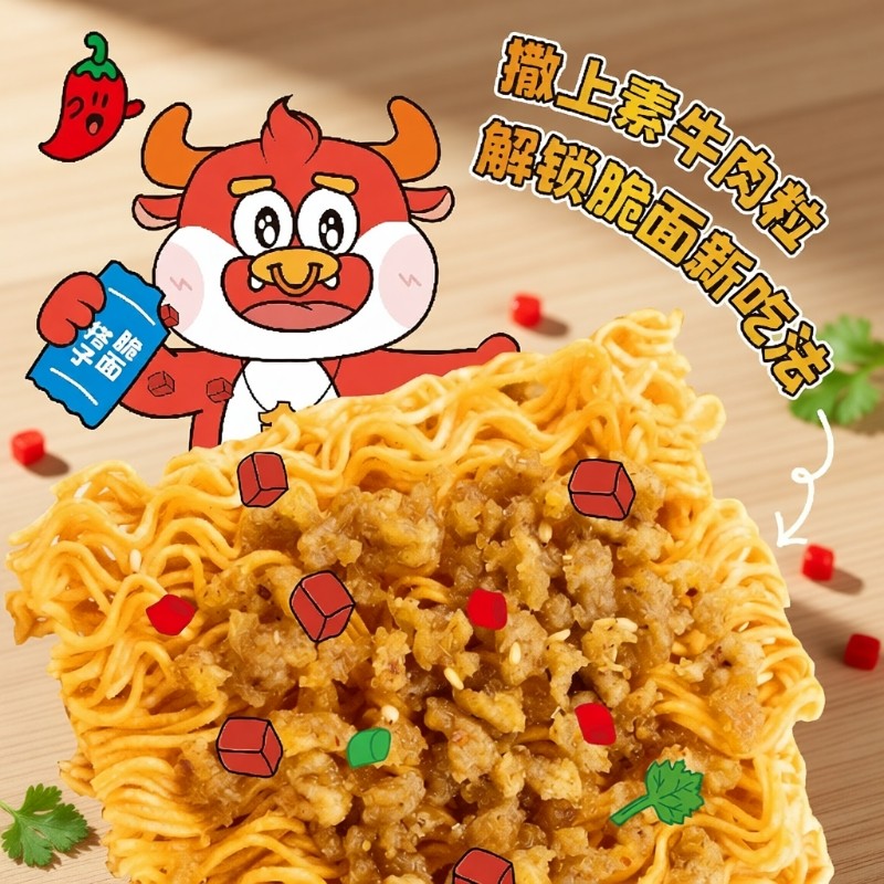 余校长干吃面干脆面素牛肉粒拌点心面办公室零食方便面