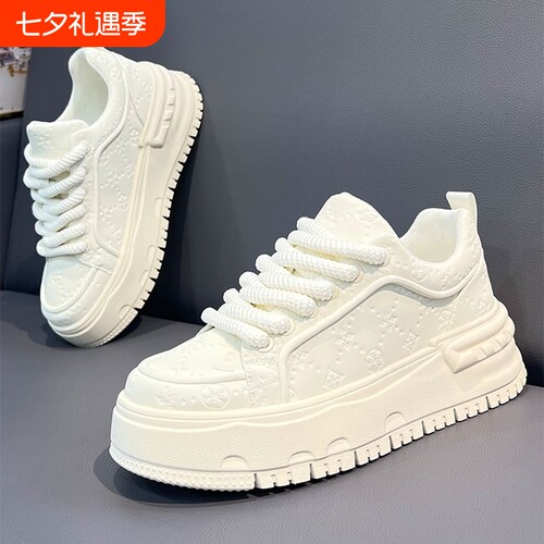 男鞋2026新款春季厚底小白板鞋