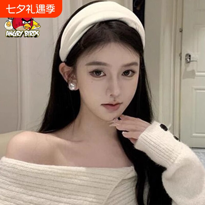 发箍女愤怒的小鸟新款宽边简约高颅顶发饰高级感洗脸头箍不勒头