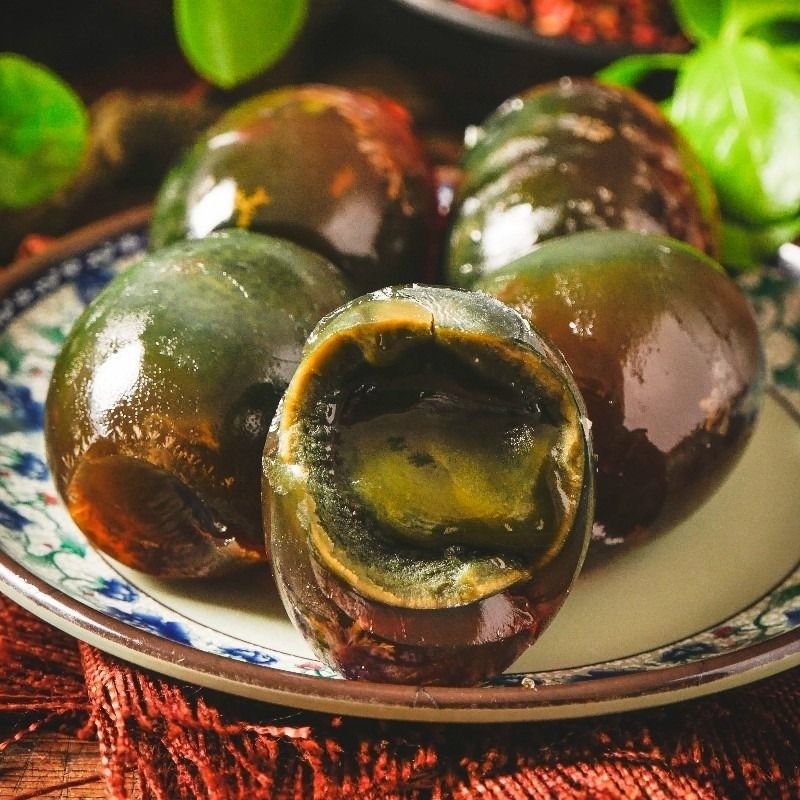 高邮整箱新鲜无铅溏心皮蛋松花蛋流心变蛋凉拌速食海鸭蛋传统工艺
