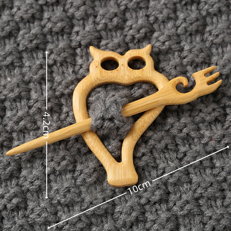 跨境新奇特diy动物胸针开衫毛衣装饰胸花木质手工饰品
