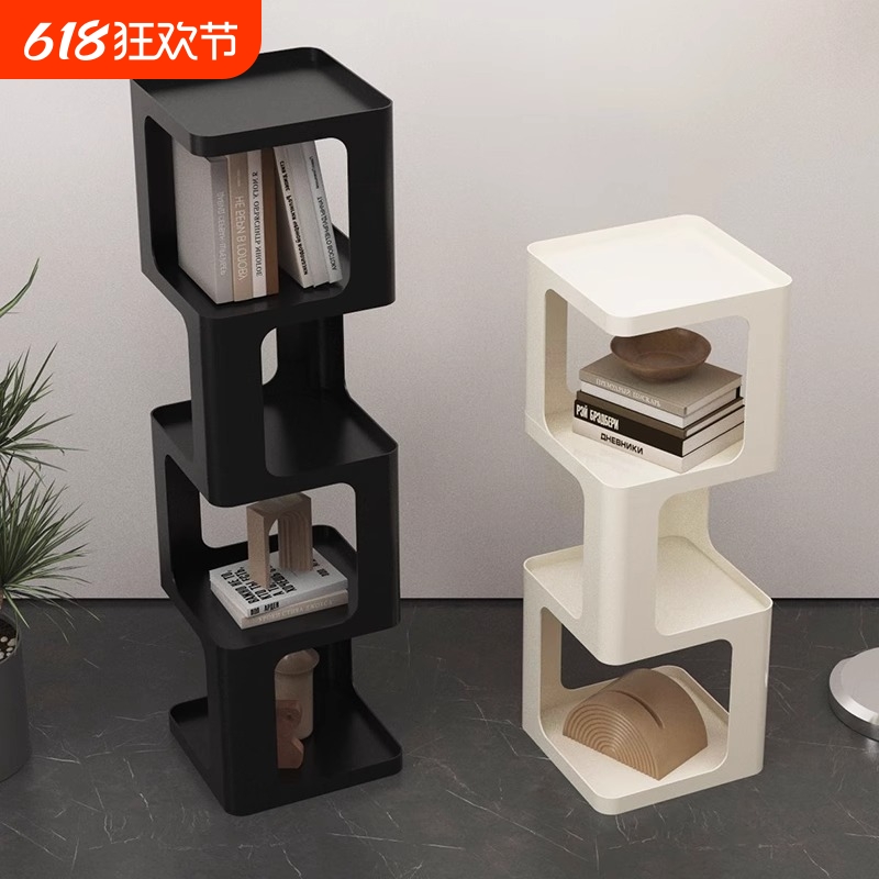 客厅书架落地置物架儿童转角简易卧室电视旁小书柜铁艺玩具收纳架