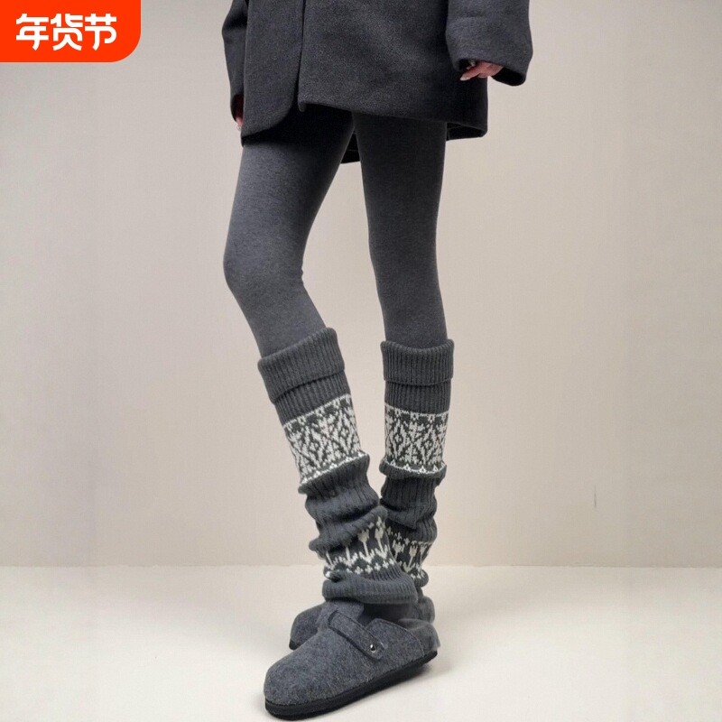费尔岛袜套堆堆袜腿套女秋冬配连裤袜加厚保暖羊毛显瘦女生小腿袜,女士内衣/男士内衣/家居服,长筒袜,淘宝优惠券,粉丝福利购,淘宝优惠卷