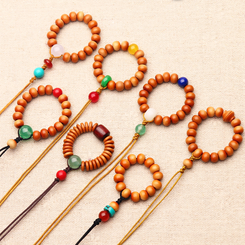 小手捻文玩珠串橄榄核跑环男女手链念珠盘玩手把件核雕葫芦财神