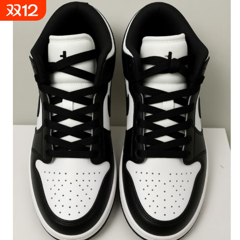 品牌特价J1黑白熊猫男女休闲板鞋