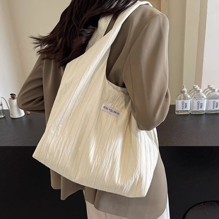 韩系布包女帆布包包2025新款春夏慵懒松弛感休闲大容量单肩托特包