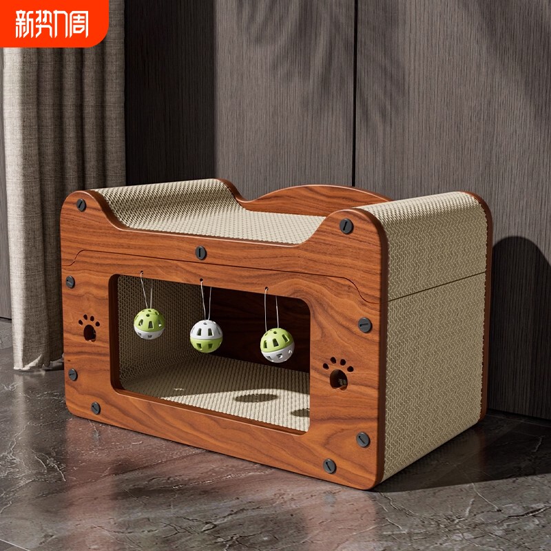 猫抓板耐磨不掉屑猫爪板沙发防猫抓猫窝猫抓板一体四季通用瓦楞纸