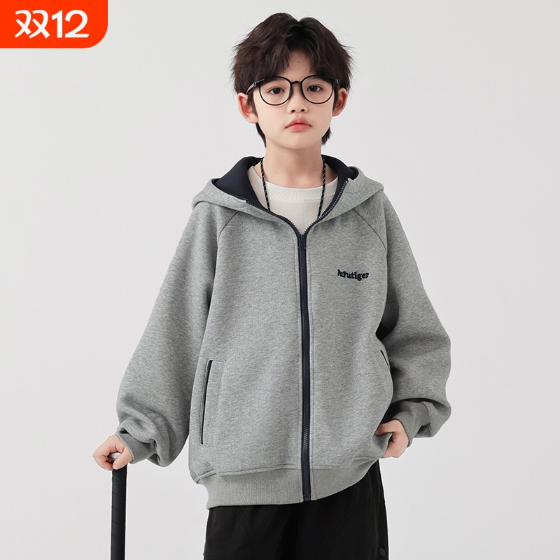 童装男童卫衣外套连帽春秋装开衫