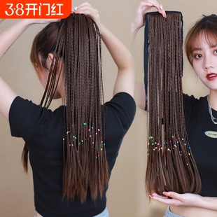 假发辫子马尾古风女扎马尾神器小辫子发带麻花长辫舞蹈绑带式脏辫