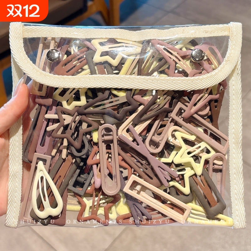 星星发夹女2025新款侧边碎发刘海bb夹前额夹子后脑勺一字发卡头饰