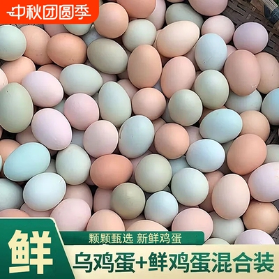 新鲜混合鸡蛋谷物蛋乌鸡蛋混合装鲜鸡蛋源头枚装早餐上门送货