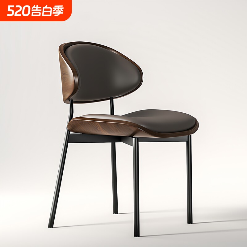 【原版开模 高货品质】意式伊姆斯餐椅轻奢家用真皮椅休闲靠背椅