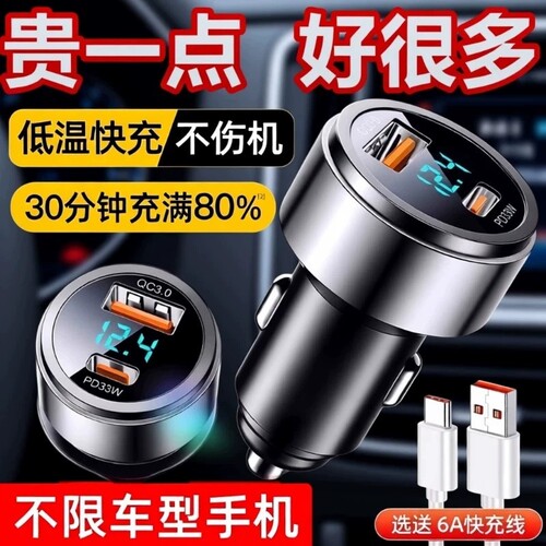 【热销100w】车载充电器超级快充