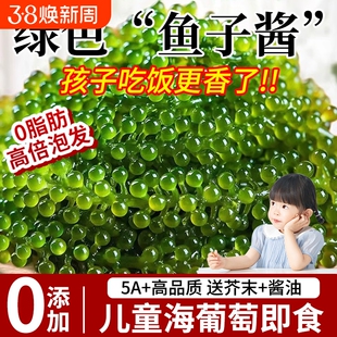 儿童海葡萄即食海带海草裙带菜吃的健康小零食官方旗舰店海味海藻