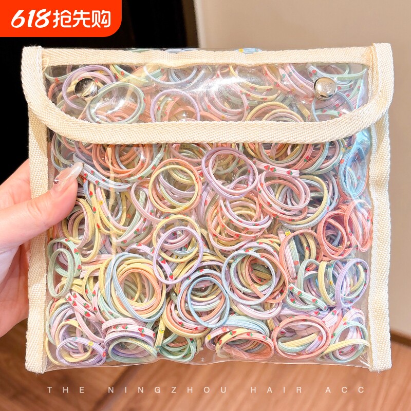 儿童橡皮筋高弹力发圈宝宝耐用发绳弹性好女童扎头不伤发马尾发饰