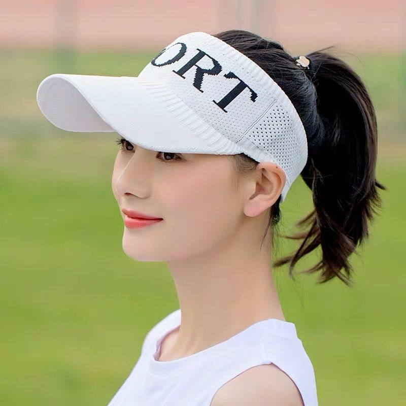防晒帽子女空顶夏季薄款遮阳帽防紫外线跑步新款鸭舌太阳帽帽檐